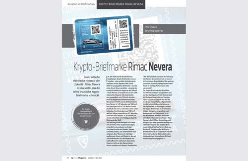 Krypto-Briefmarke Rimac Nevera