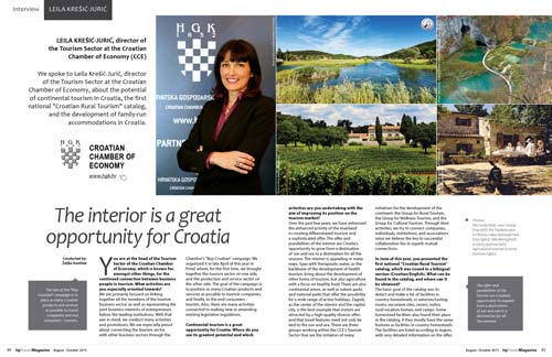 Leila Krešić-Jurić, Director of Tourism Sector of the Croatian Chamber of Economy (CCE)