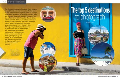 Photogenic destinations